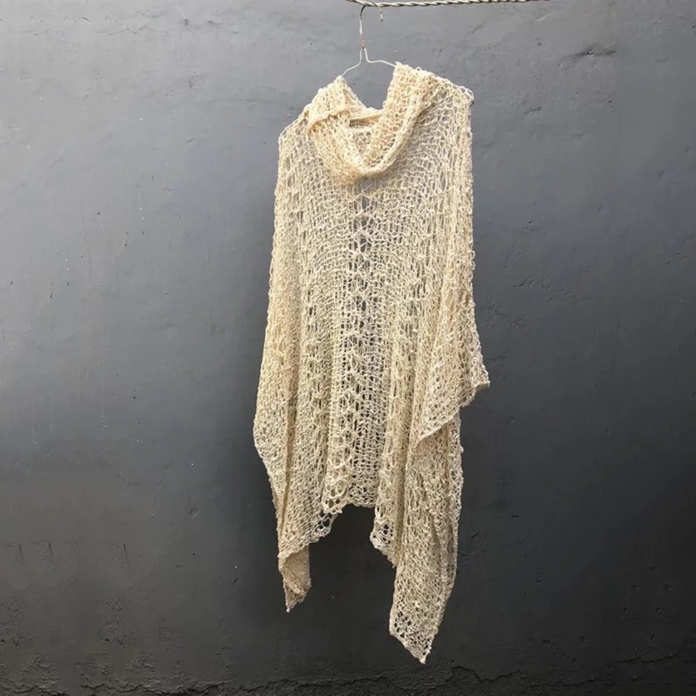 Coogie Knitted Crochet Beach Cover up Tunic Kimono - Picture 5 of 5